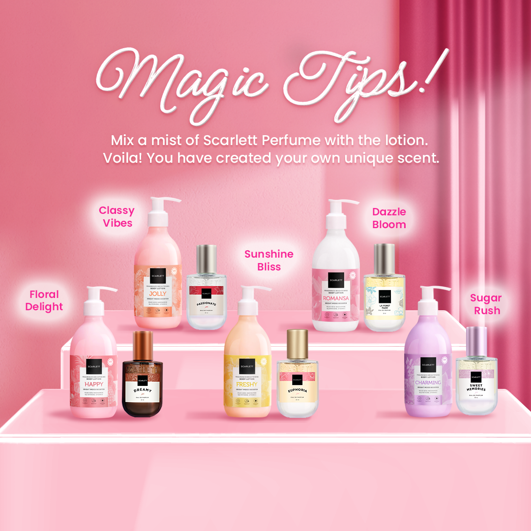 Scarlett New! Fragrance Brightening Body Lotion Bright Mood Booster Happy